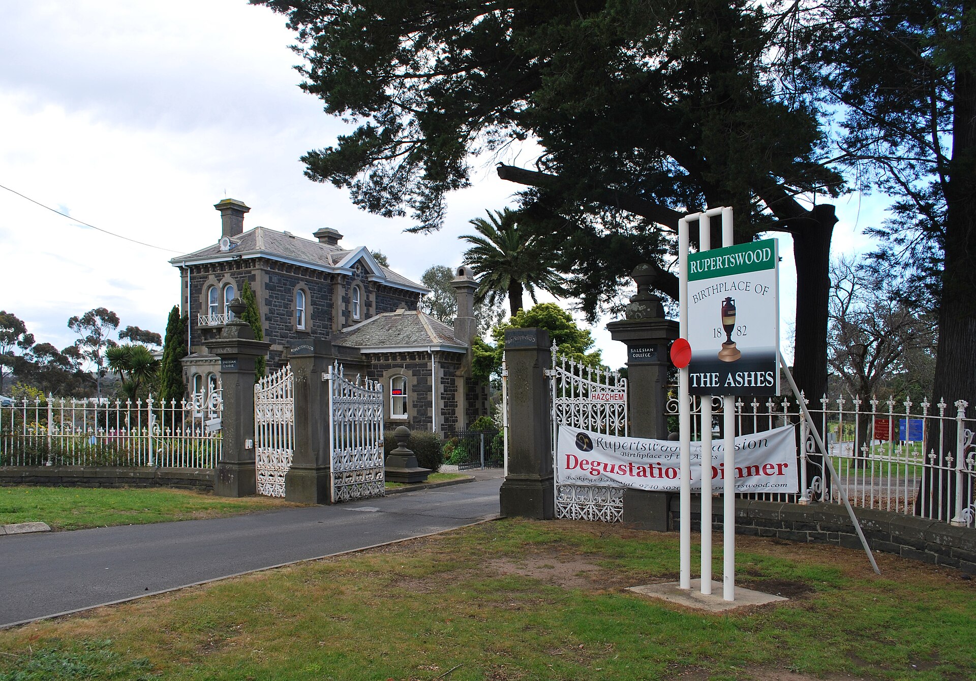 The gatehouse and entrance to Rupertswood Mansion in Sunbury, Victoria