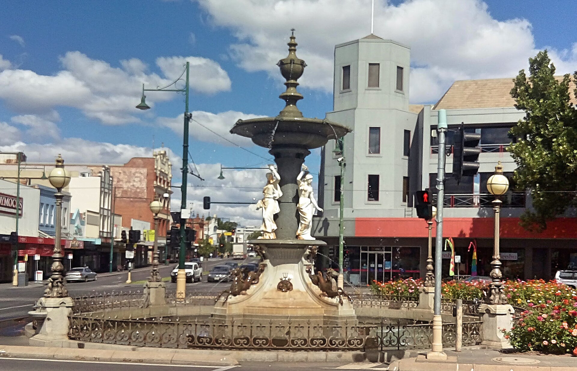 The Alexandra Fountain at Charing Cross in central Bendigo, Victoria