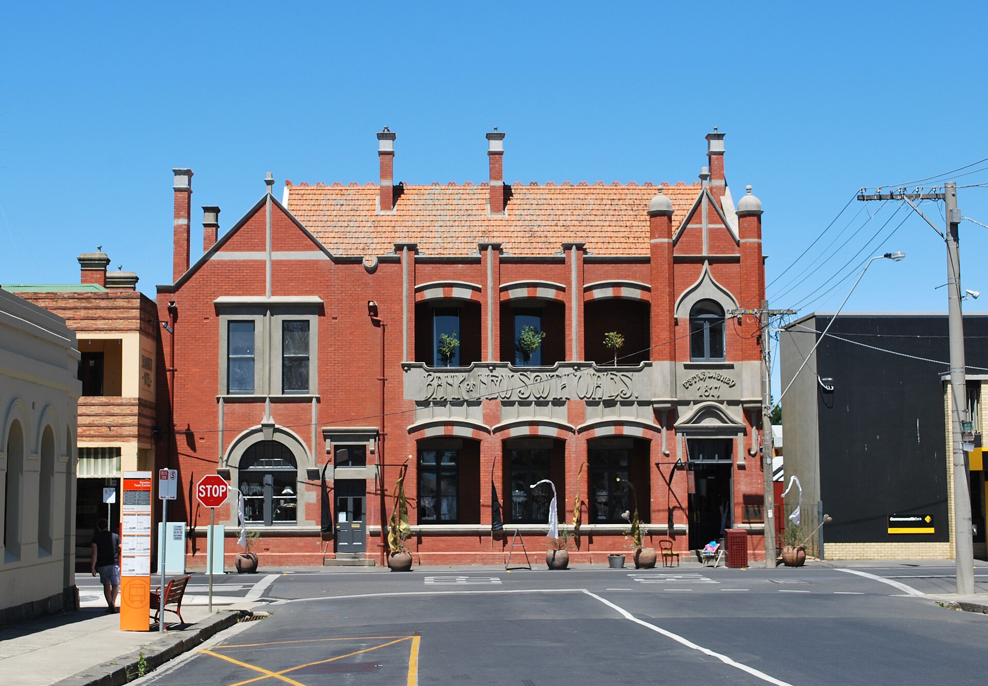 The heritage Bank of New South Wales building on Piper Street, Kyneton, Victoria